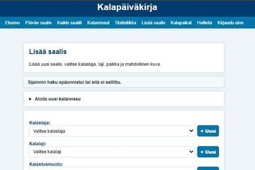 Saaliin lisäysnäkymä